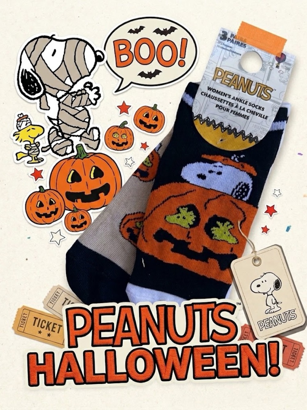 Peanuts Halloween Ankle Socks